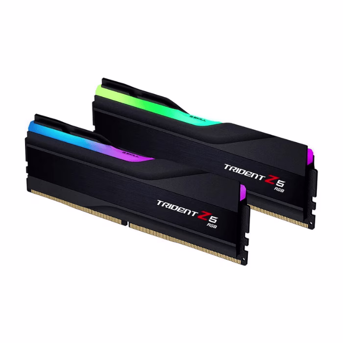 رم کامپیوتر جی اسکیل دو کاناله مدل Trident Z5 RGB فرکانس 6000 مگاهرتز DDR5 تایمینگ CL36 حافظه 64 گیگابایت